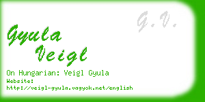 gyula veigl business card